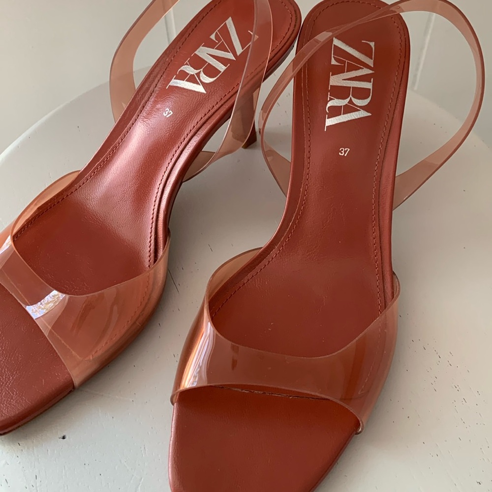 Zara Kitten Heels Size 37 Heeled Sandals